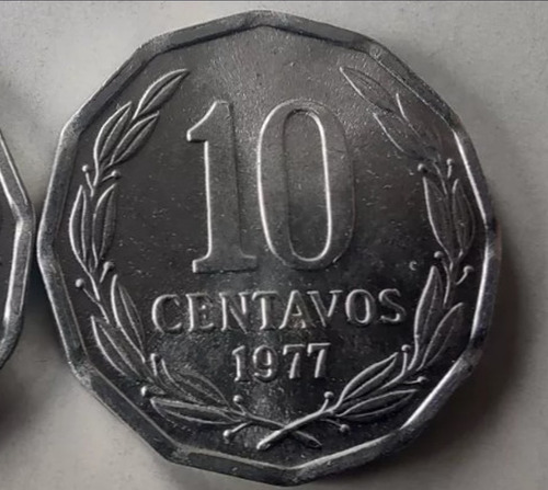 Moneda Chilena De 10 Centavos De Los Años 70s