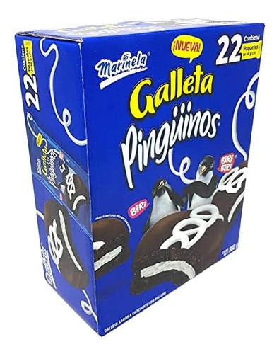 Imagen 3 de 4 de Galletas Pingüinos Marinela® 22 Piezas De 40 Gr Cada Una