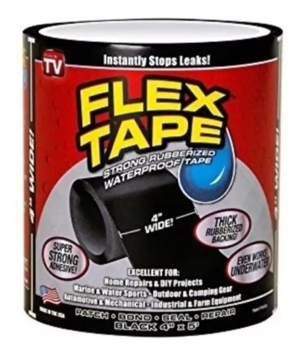 Flex Tape - Extremamente Forte Multi Aplicação Cor Preto