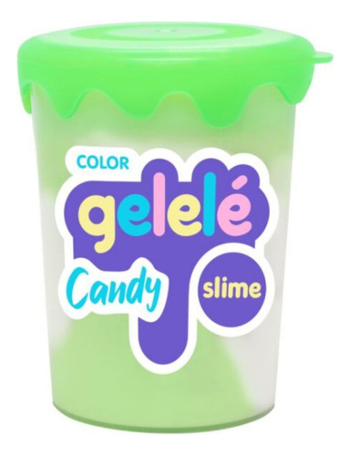 Slime Candy Color 180g Gelelé - Verde E Branco