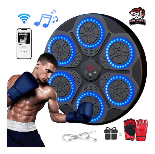 Máquina Boxeo Musical Inteligente Bluetooth Montado En Pared