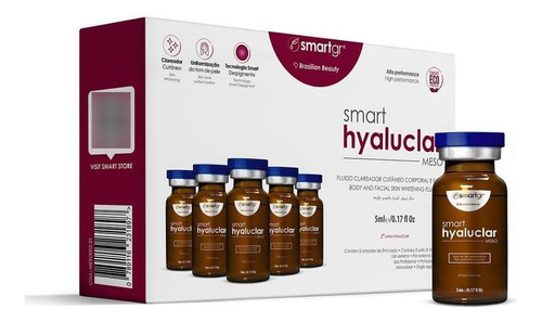 Smart Hyaluclar Meso Fluído Clareador Cutâneo 5un Com 5ml