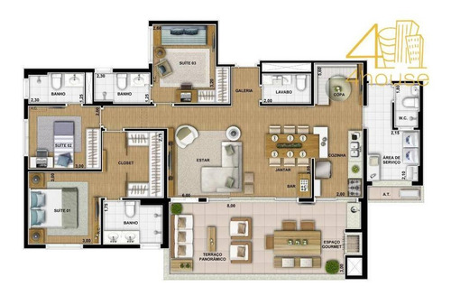 Imagem 6 de 24 de Réservé 650 Existe Um Lugar No Panamby Esperando Por Você E Sua Família - Rua Dep. João Sussumu Hirata,650- 138m 4dorm 4 Vagas - Ap1585