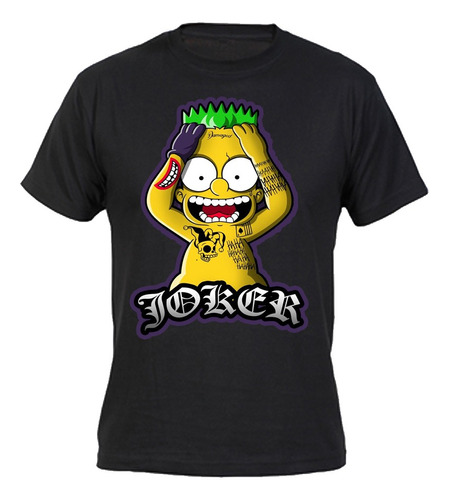 Polera Estampada Los Simpson Bart Joker