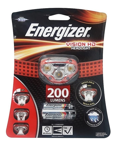 Linterna De 3 Led 200 Lumenes Manos Libres Energizer