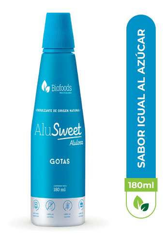 Endulzante En Gotas Alusweet Alulosa 180 Ml Biofoods