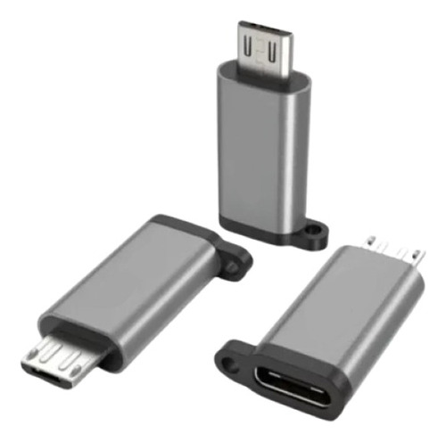 Adaptador Micro Usb Macho A Usb-c Hembra De Aluminio Netcom