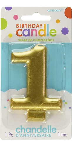 170417 Vela Metalica Numero Suministros Para Fiestas Oro 3 4