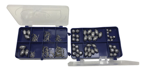 Maleta De Pesca Com Boias Anzol Chumbos E Girador Oferta