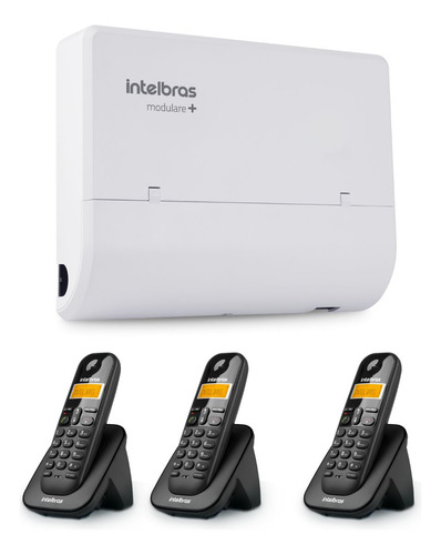 Pabx Modulare 3 /7 + 3 Ramais Sem Fio Dect + Atendedor