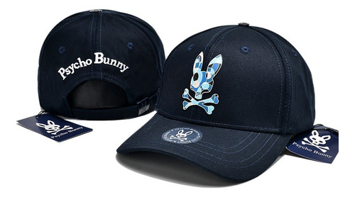 Gorra De Béisbol Con Visera De Psycho Bunny, Color Azul Mari