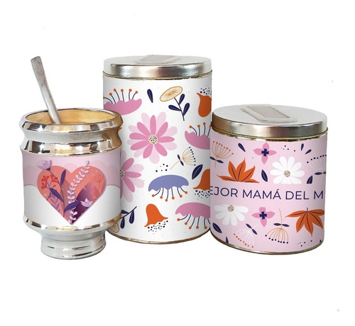 Imagen 5 de 6 de Juego De Mate Completo Dia De La Madre Mamá Set Kit Matero