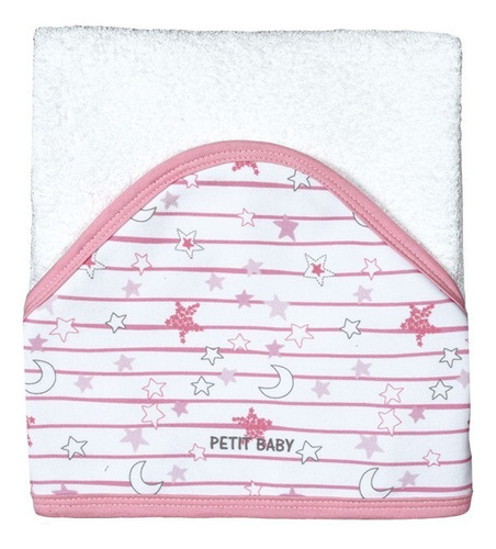 Toallón Capucha Sublimada Estrellas Little Dreams Bebé Mibes