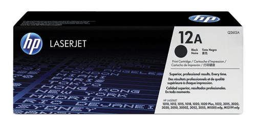 Cartucho De Toner Hp 12a Negro Original Laserjet Q2612a