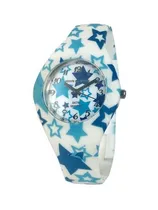 Comprar Reloj Mujer John L Cook Analogo Sport 9448 Silicona Malla Blanco Y Celeste Bisel Blanco Y Celeste Fondo Celeste Y Blanco