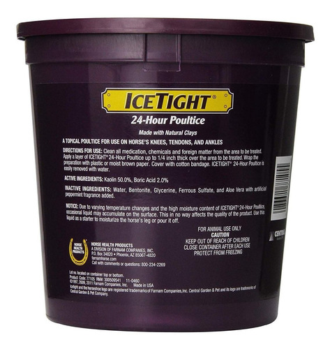 Caballo Salud Icetight 24 Horas Cataplasma, 7.5 Libras