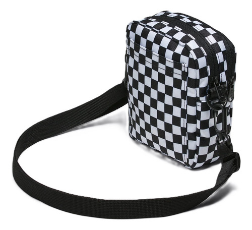 Bolsa Transversal Bag Vans Crossbody Go Getter Quadriculada Cor Preto/branco