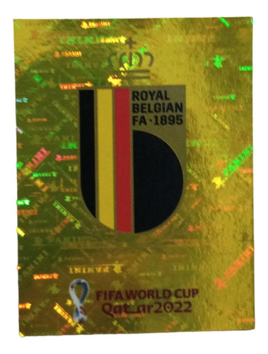 Figurita Bel 1 Escudo Belgica Mundial Qatar 100% Original