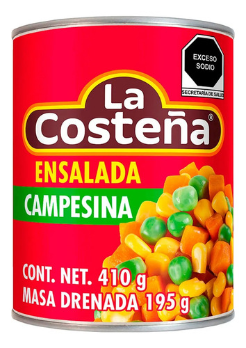 10 Pzas Ensalada Campesina La Costeña 410 G