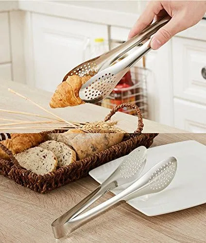 Pinzas De Cocina De Acero Inoxidable Para Ensaladas, Pinzas