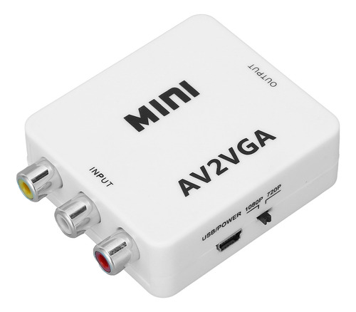 Convertidor Av A Vga, Hd, 1080p, Mini Video Para Computadora
