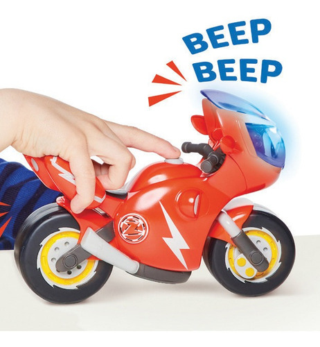 Ricky Zoom Moto Figura Original Marca Tomy Luz Sonido 20 Cm