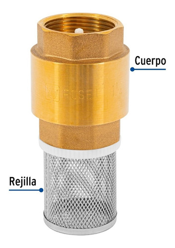 Pichancha Con Rejilla Acero Inoxidable 1-1/4 , Foset