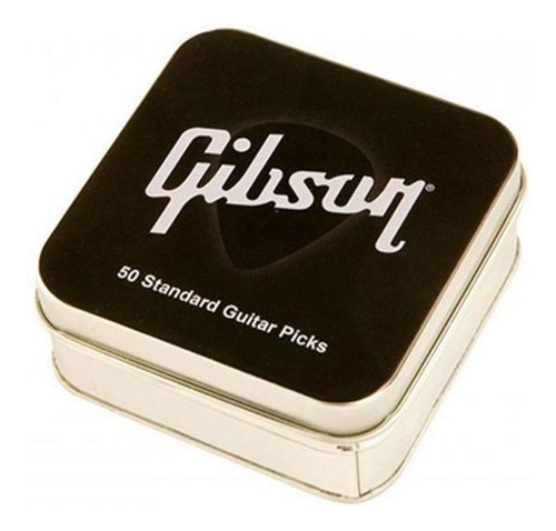 Kit Palhetas Gibson Standard Finas 50 Unidades Com Estojo