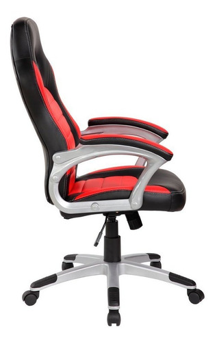Imagen 3 de 4 de Silla de escritorio AyP Equipamientos Tokyo gamer ergonómica negra y roja con tapizado de cuero sintético