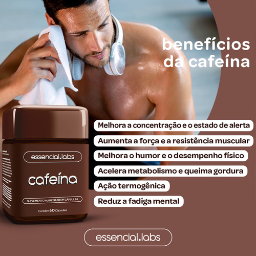 KIT CAFEÍNA 200mg por cápsula - 60 cápsulas + MULTIVITAMÍNICO de A a ZINCO - 90 cápsulas