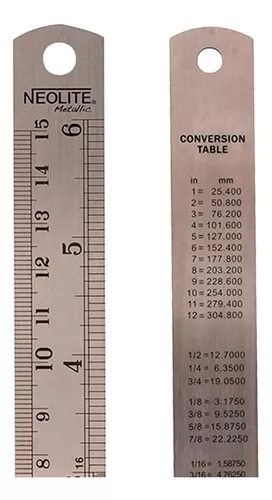 Regla Para Medir Neolite Metálica 15 Cm