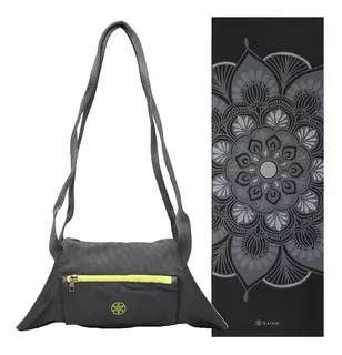 Kit Yoga Gaiam Tapete 4mm Bolso On The Go Porta Mat