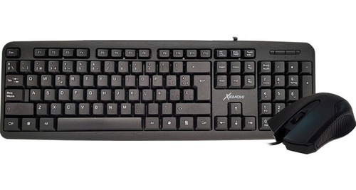 Imagen 1 de 8 de Combo Kit Teclado Y Mouse Cable Usb Español Ñ Pc Notebook