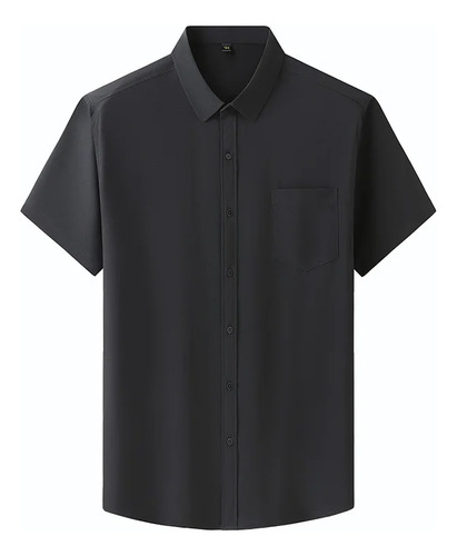 Camisa De Manga Corta Para Hombre, Talla Grande, Vestido Cas