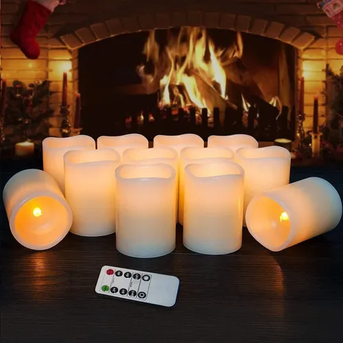 Hausware Velas Led Sin Llama Juego De 12 Velas 1.2 X 3.9 i