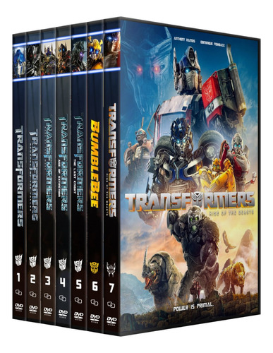 Transformers Saga Completa Dvd  Colección 7 Peliculas Latino