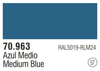 Tinta  Medium Blue 70963 Model Color Vallejo Modelismo