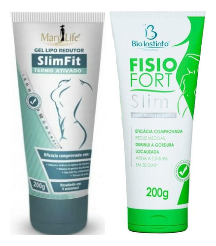  Kit Para Diminuir Gordura Localizada Slim Fit Fisiofort Slim