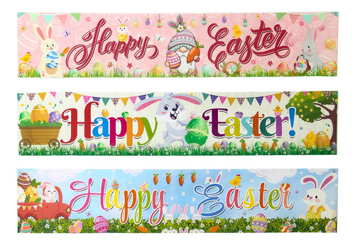 Feliz Pascua Decoración Para Fiestas Conejo De Pascua Banner