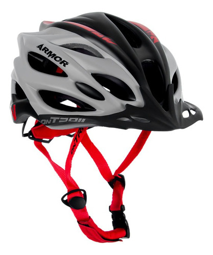 Casco De Ciclismo, Certificado On Trail Armor Rojo Gris