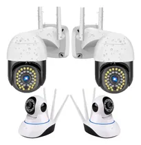 Comprar Combo De 4 Camaras 360º 2 Ptz Exterior + 2 Camaras Interior