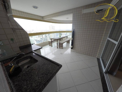 Imagem 9 de 30 de Apartamento Mobiliado De 3 Dormitórios À 50 Metros Da Praia Com Vista Do Mar À Venda Na Aviação!!! - Ap3597