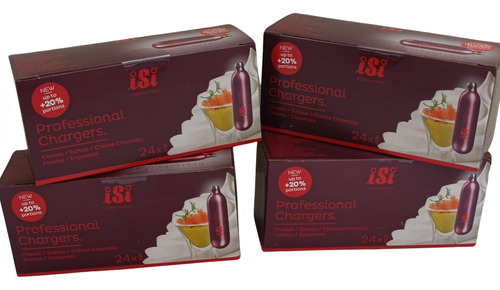 Carga Para Sifón Chantilly X 24 Unidades Isi Pack X 2 Cajas