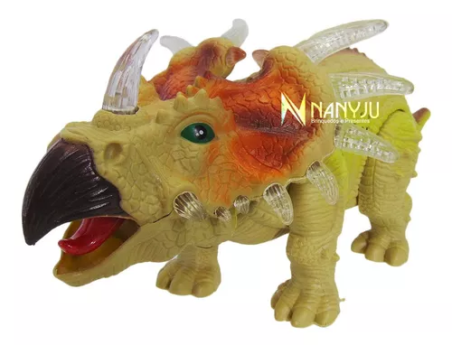 Dinossauro Robô Triceratops com Luz e Som Sakes - minipreco