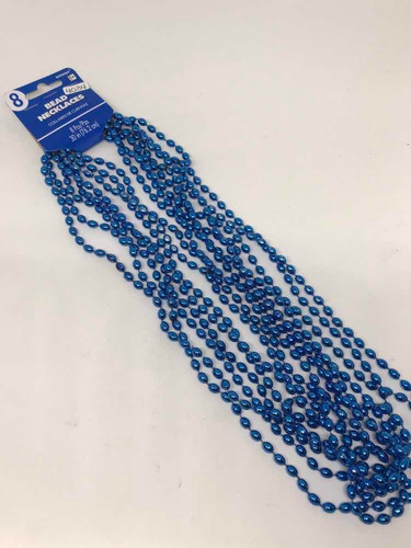 8 Collares Azul Rey Cuentas Perlas Bolas Fiesta Beads Joyas