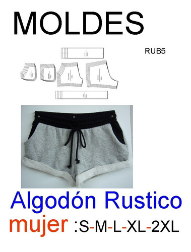 Molderia Textil Short De Mujer Algodón Rustico