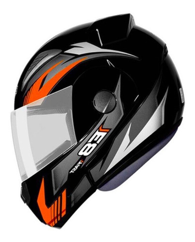 Capacete Ebf E8 Articulado Modelo Fast Preto E Azul