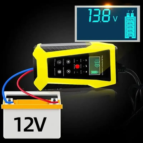 Cargador De Bateria Inteligente Carro O Moto 12v 6a Portatil