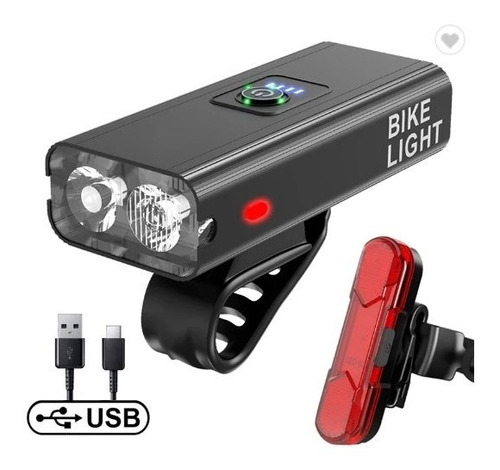 Lámparas Delantera Y Trasera Led Bicicleta Recargables Usb