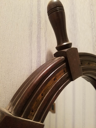 Espejo Tipo Timón De Madera! (Usado)